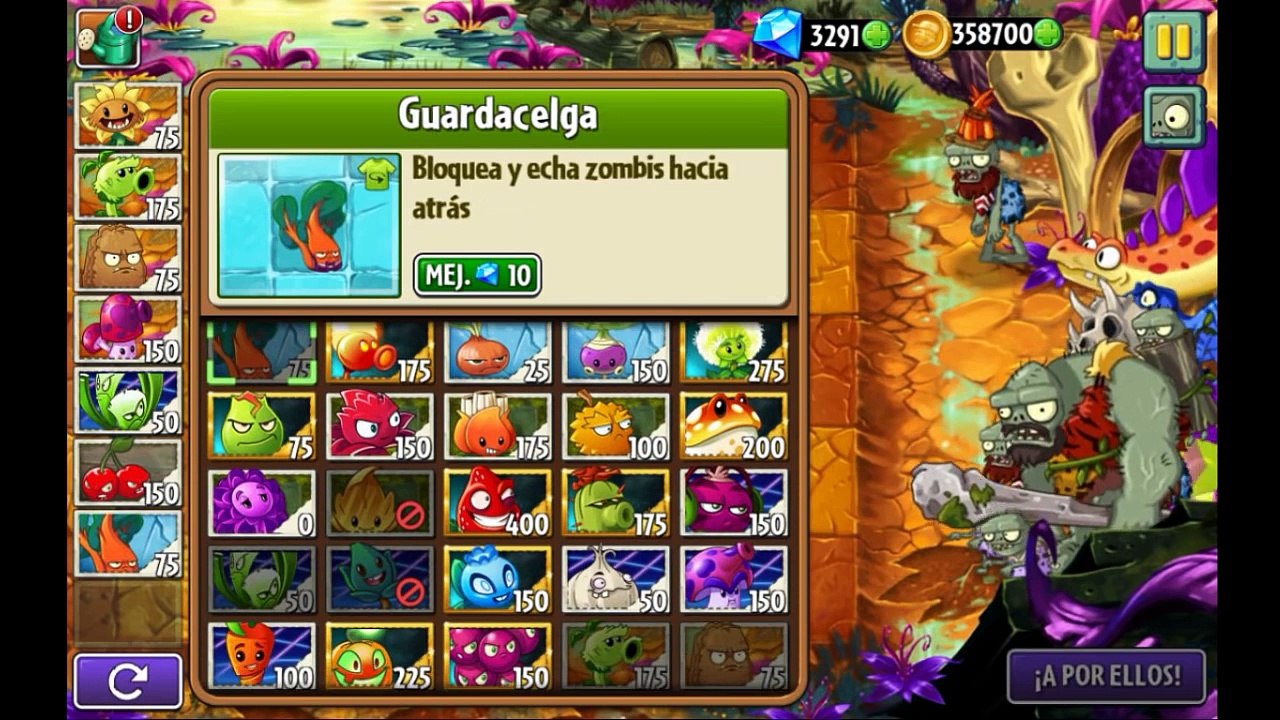 Plants Vs Zombies 2 Pantano del Jurásico Dia 20 Español