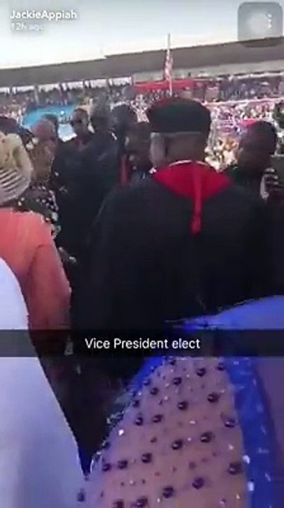 Jackie Appiah known as Ciara in Liberia was mobbed at the inauguration ceremony of President George Oppong M. Weah.
