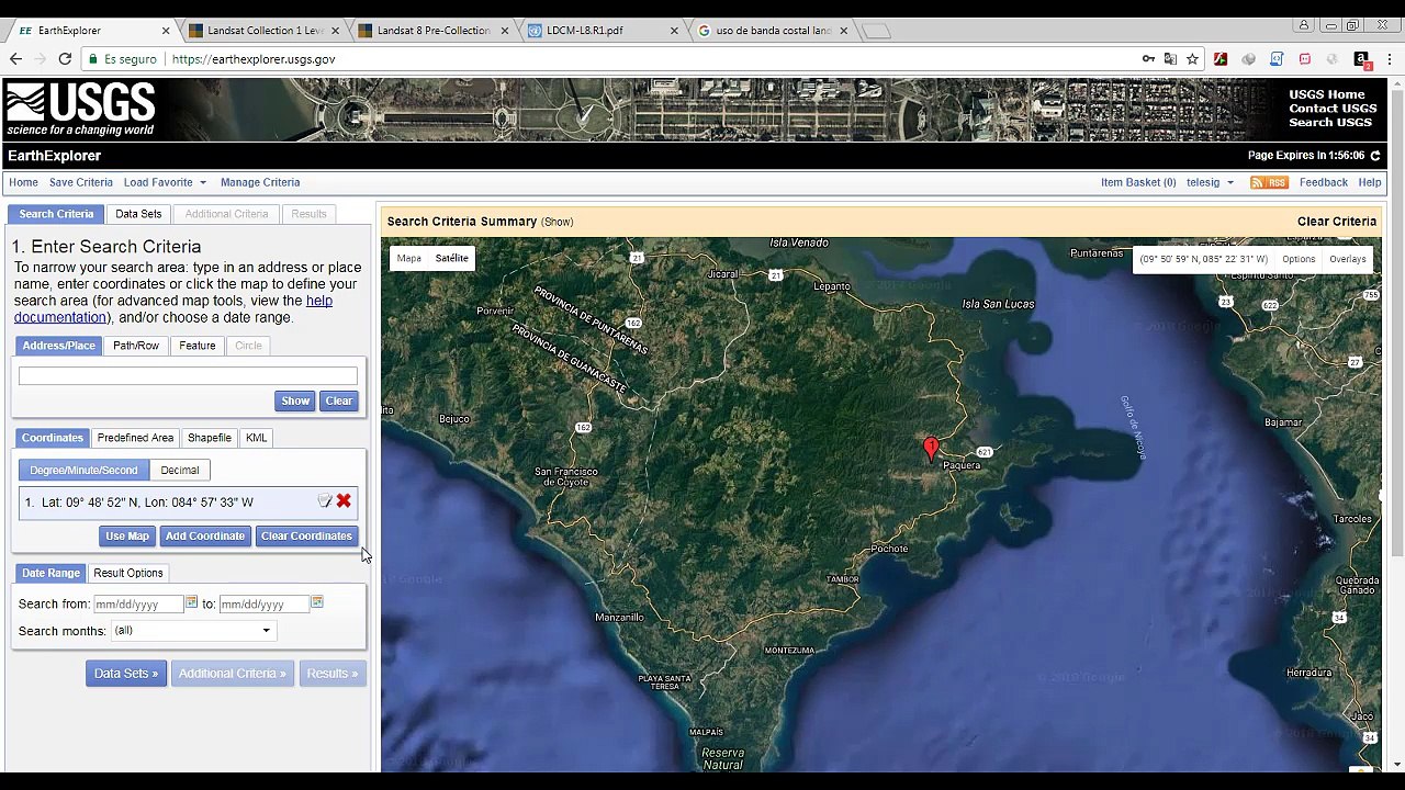Descargar Imágenes de Satélite Landsat 8 desde sitios gratuitos