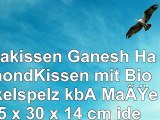 Yogakissen Ganesh HalbmondKissen mit BioDinkelspelz kbA  Maße 45 x 30 x 14 cm