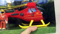 Çocuklar 4K için İtfaiyeci Sam Helikopter Oyuncak Unboxing video
