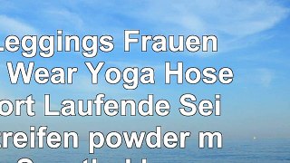 Fye Leggings Frauen Outer Wear Yoga Hosen Sport Laufende Seitenstreifen  powder  m