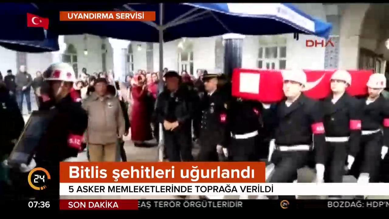 Şehitler uğurlandı