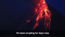 Timelapse: Mayon volcano in the Philippines spews lava and ash