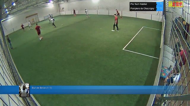 But de Brice (1-1) - Pro Tech Habitat Vs Pompiers de Chauvigny - 22/01/18 20:00 - LIGUE 2