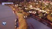 Inondations: la crue de la Seine captée par drone