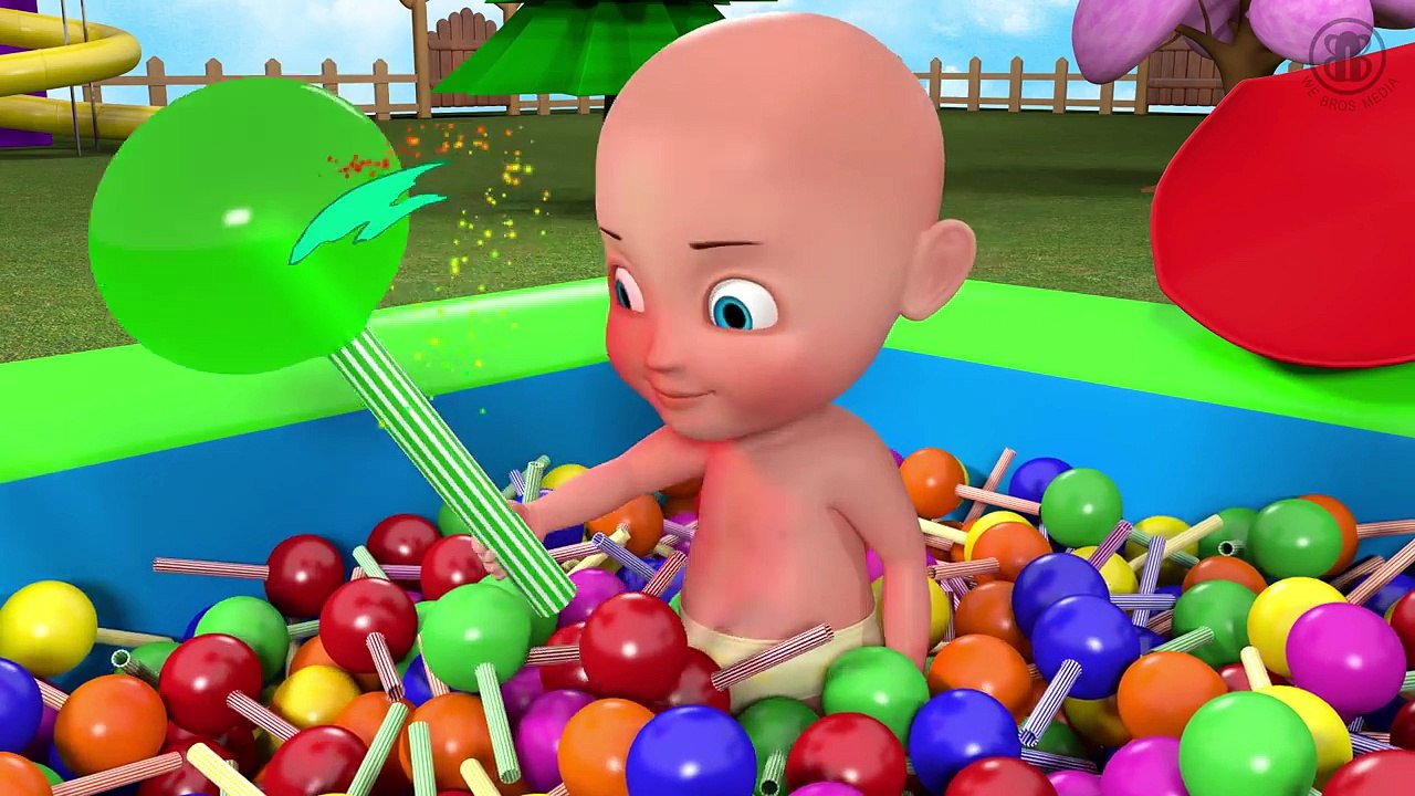 Funny Baby Play with Lollipops at PARK - COLORFUL SLIDE CANDY - 3D Animation for