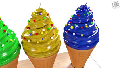 Learn Colors with Candy Ice cream - Baby Cartoon Animation for Kids