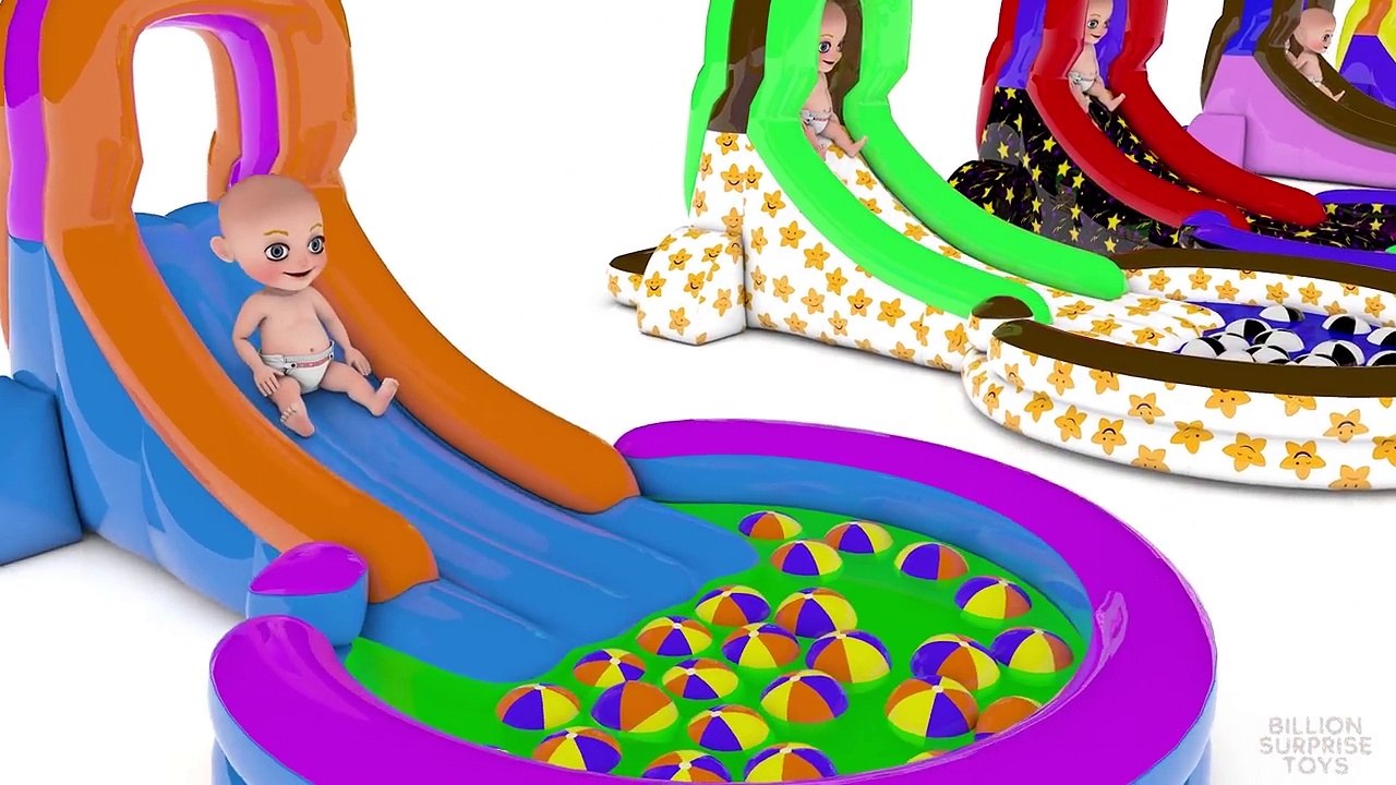 Learn Colors with Baby Balls Pool for Children Song - 3D animation for kids