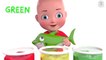 Learn colors with Baby and Shark - SLIME BATH 3D - Nursery Rhymes for kids
