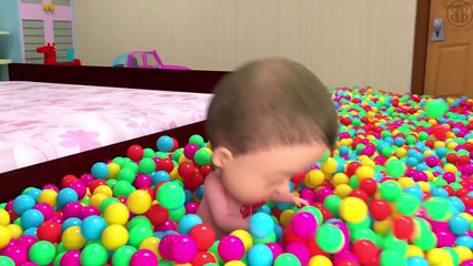 Five Little Babies Jumping on the Bed - Nursery BABY SONG for Children _ 3D Anim