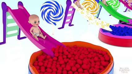 Learn Colors with Gumball Pool Babies 3D Ball-pit _ Colours for Kids Toddlers Ch