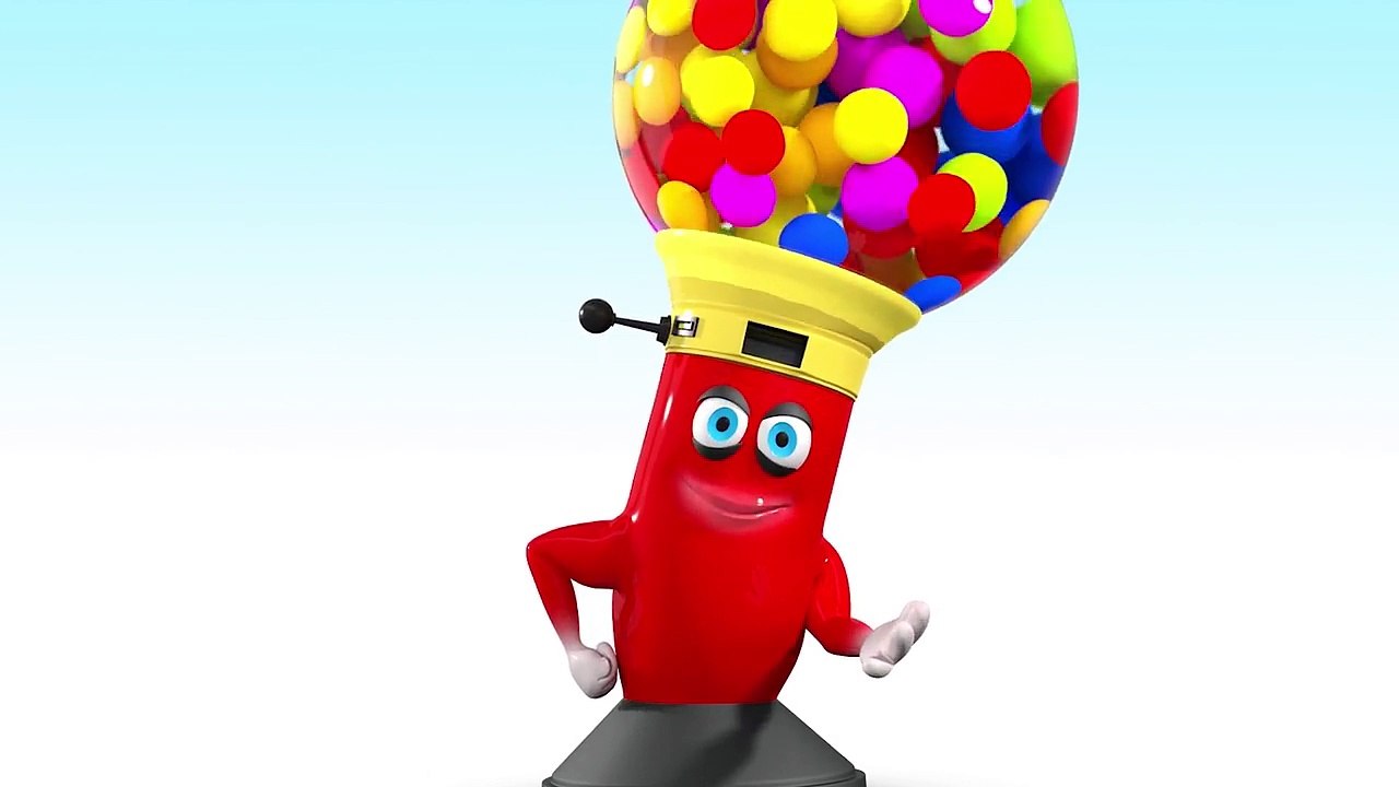Learn Colors with Baby and Gumball man - Cartoon Animation for Kids