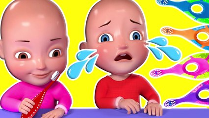 TWINS BABIES Needs TOOTHBRUSH - 3D Animation for Children