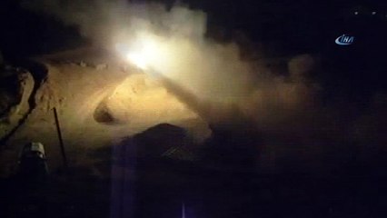 YPG hedefleri roketatarlarla böyle vuruldu