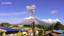 Mayon volcano erupts in the Philippines
