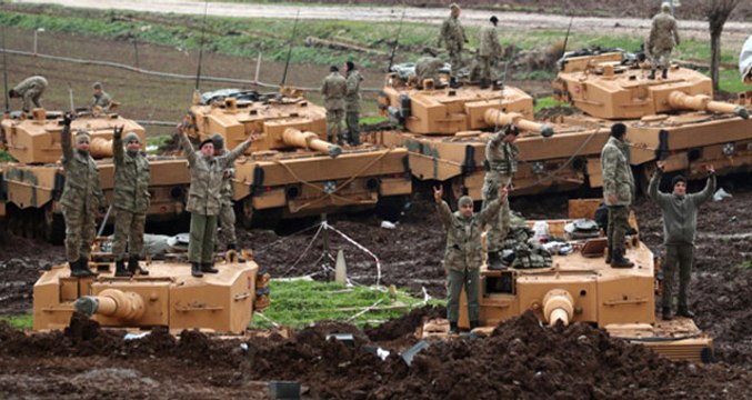 Zeytin Dalı'nda 4'üncü Gün! Tanklar Zırh Delici Toplarla Vuruyor, Asker Taarruz Emri Bekliyor