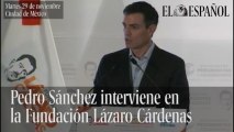 Pedro Sánchez, en la fundación Lázaro Cárdenas