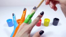Finger Family learn color with Body Paint for children Learning Video Brush body paint on hand