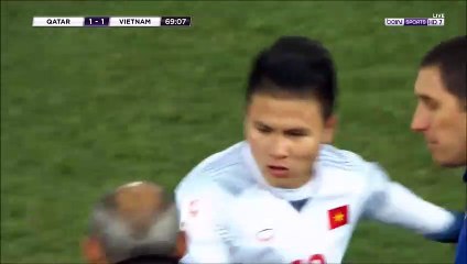 1-1 Nguyen Qunag Hai Goal AFC  U23 Championship  Semifinal - 23.01.2018 Qatar U23 1-1 Vietnam U23
