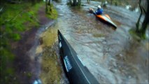 La Cure, kayak de descente : la Truite - le Montal  (beaucoup d'eau : 75 au Montal et 140 à Crottefou), jan 2018