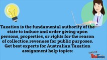 Australian Taxation Assignment Writing Services with Professional Writers