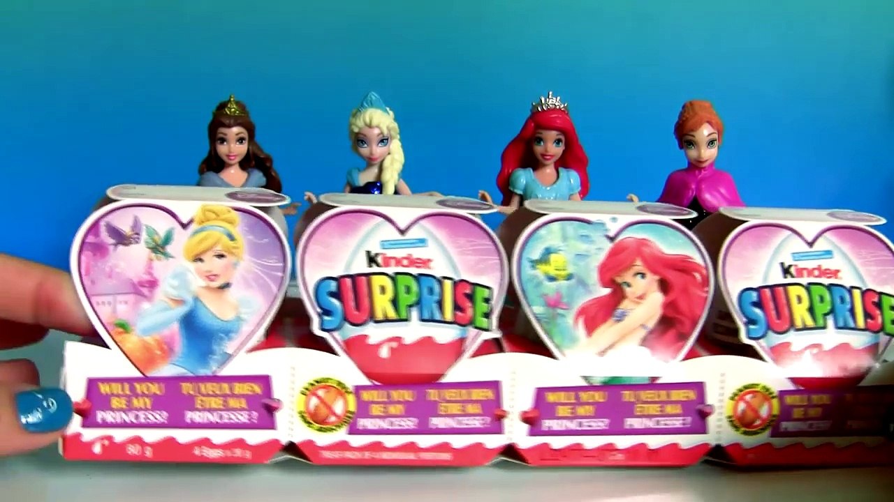 Disney Princess Surprise Kinder Eggs Disney Frozen Anna Elsa Mermaid Ariel and B