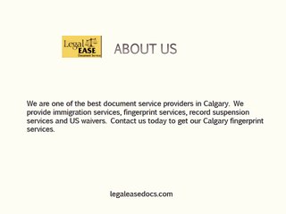 Fingerprint Services in Calgary - LegalEase