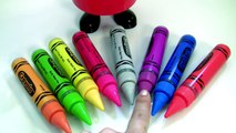 Learn COLORS Crayola Bathtub Crayons Finger Bath Paint Gel Pens Peppa Pig Bathti