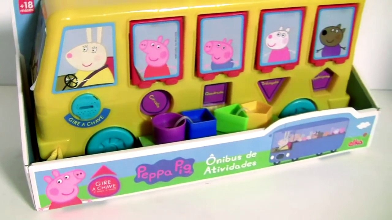 Peppa Pig Pop Up School Bus Learn Shapes with Madame Gazelle _ Elka Onibus de At
