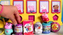 Pig George Goes in the School Bus Pop-Up Surprise Kinder Disney Frozen Chupa Chu