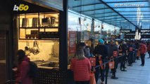 Long Lines Wrap Around Block For Checkout-Free Shopping at Amazon Go