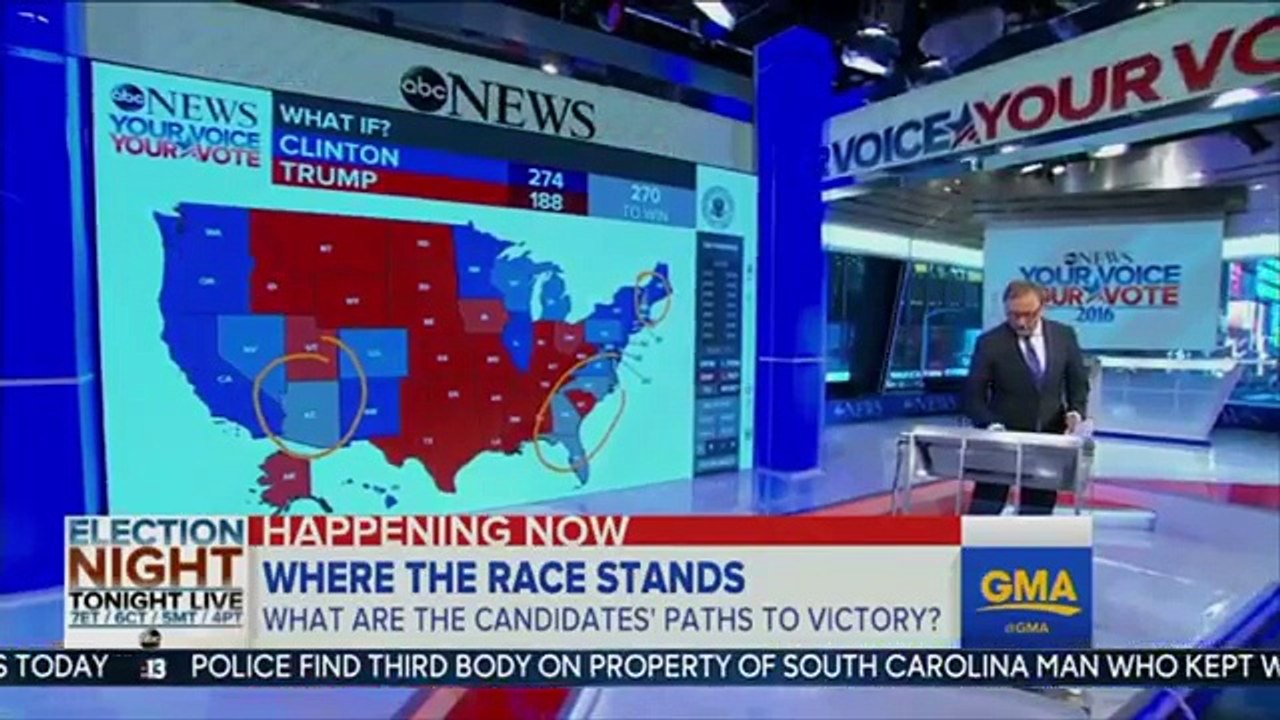 2016 Election Day Coverage ABC Good Morning America ~ Election Day