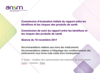 2e partie – Audition des représentants des industries du médicament Leem – Gemme - Afipa