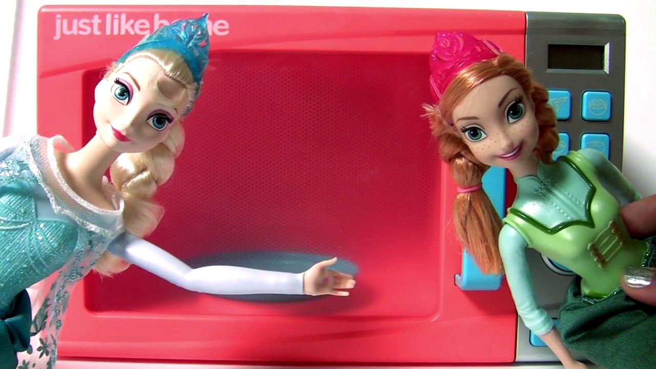 Just Like Home Microwave Oven Toy Play-Doh Surprises ｡◕‿◕｡ with Anna Elsa Frozen