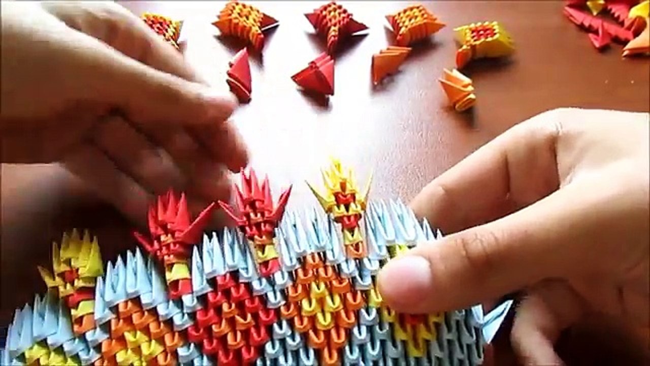 3D Origami Large Peacock Tutorial