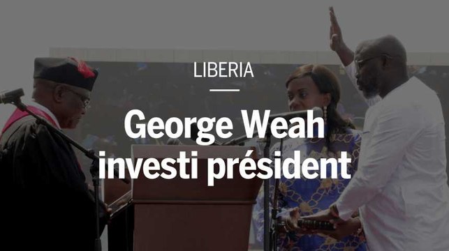 Libéria : l'ancien footballeur George Weah investi président dans un stade de football de 35 000 personnes