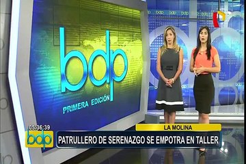 La Molina: unidad de serenenazgo se estrella contra un taller