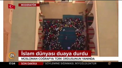 Müslüman ülkelerde camiler ordumuz için duada