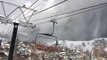 Skier Trapped on Immobile Ski Lift Records Smoke From Volcanic Eruption