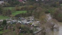 Crue de la Seine : les images du drone BFMTV au-dessus de Montesson (Yvelines)