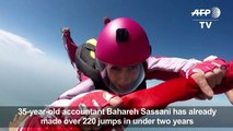 Iranian woman skydiver looks to break down stereotypes