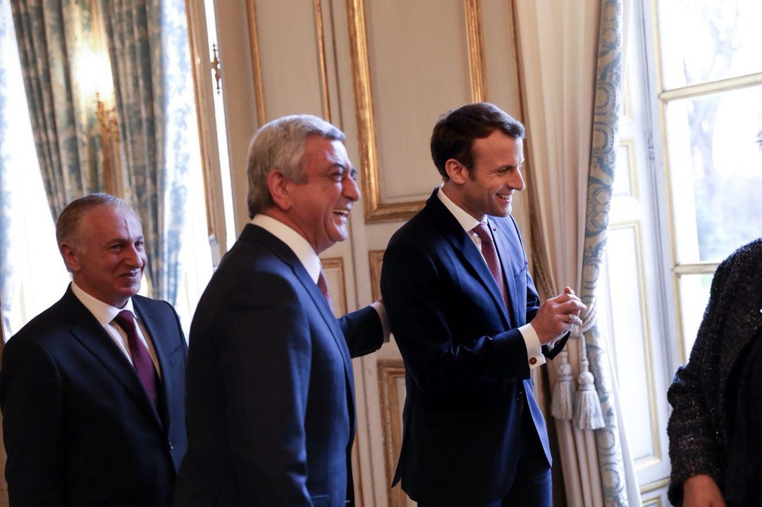Conférence de presse conjointe du Président de la République, Emmanuel Macron et du Président de la République d'Arménie, Serge Sarkissian.