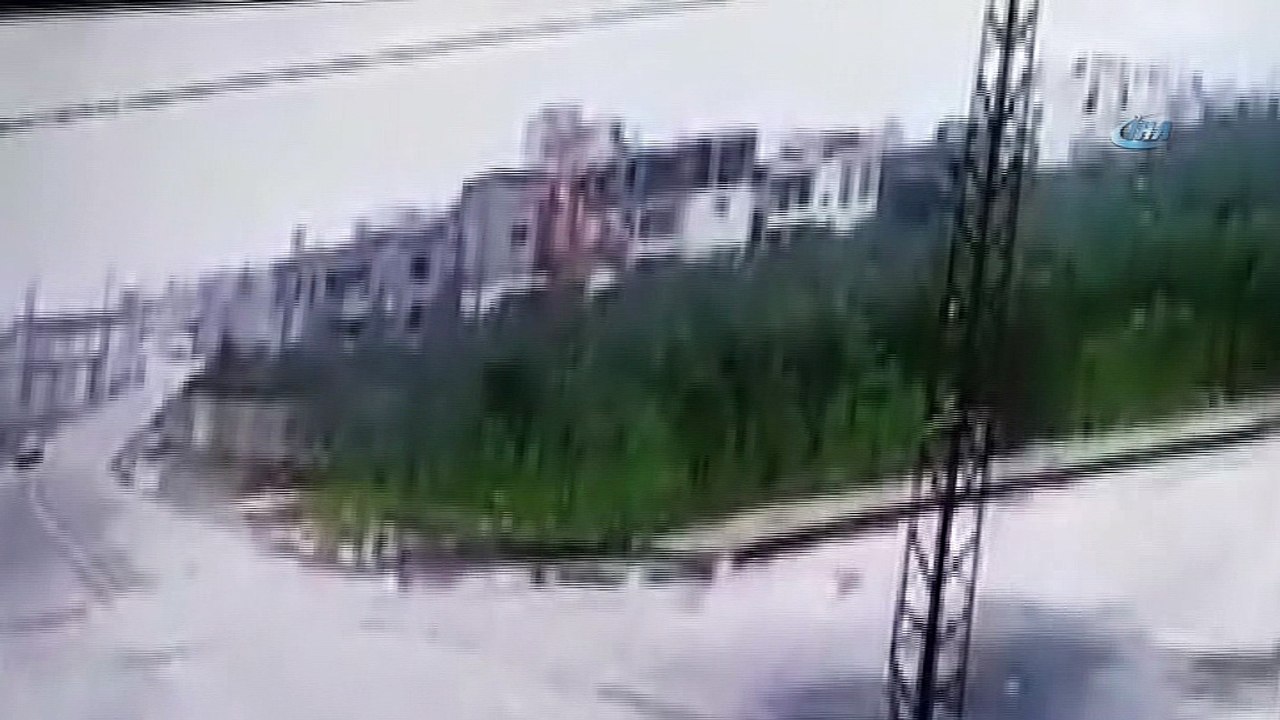 Reyhanlı'ya düşen roket saniye saniye kamerada