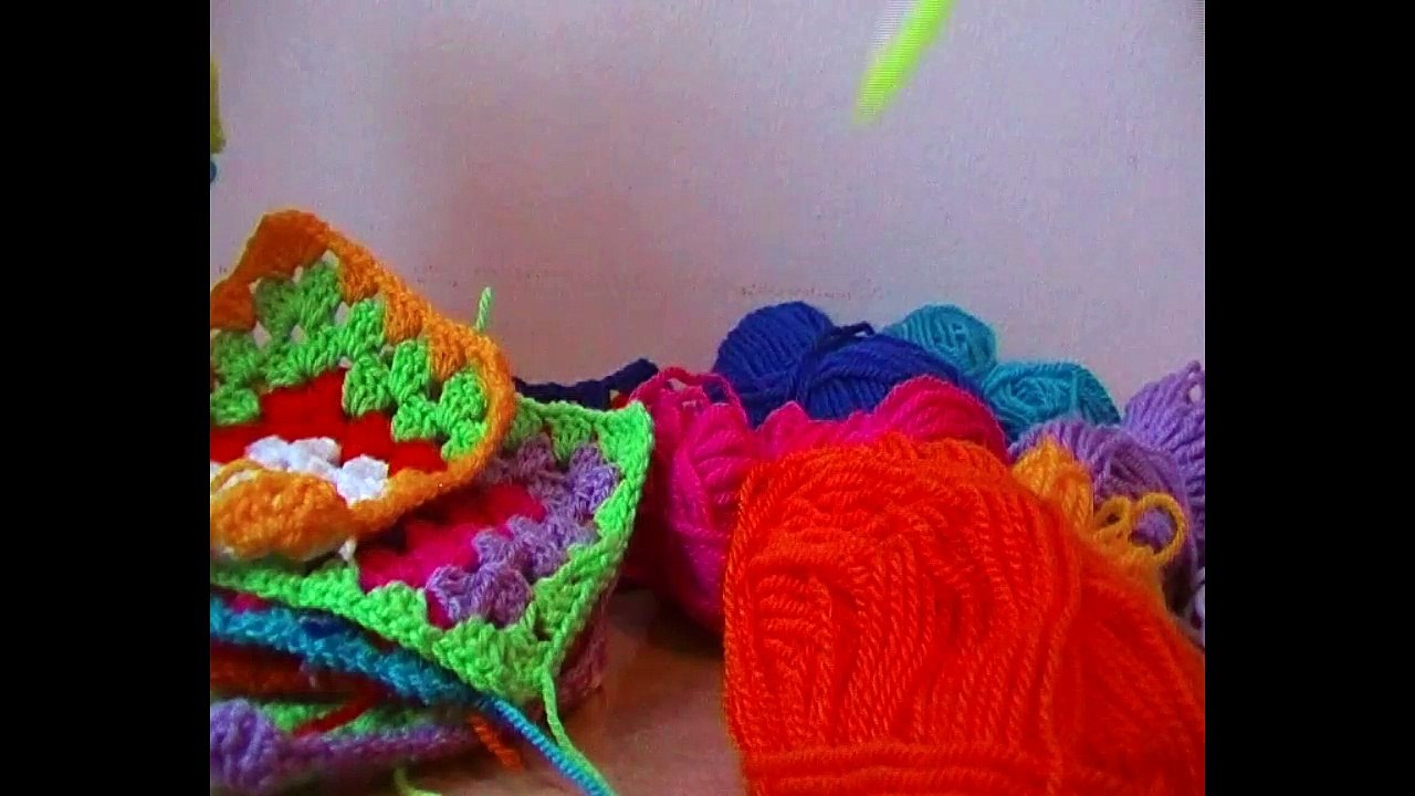 CAL Bunte Baby Decke ,5 Granny Muster