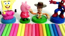 Clay Buddies Collection Learn Colors of Peppa Pig Marvel Spiderman SpongeBob Woo