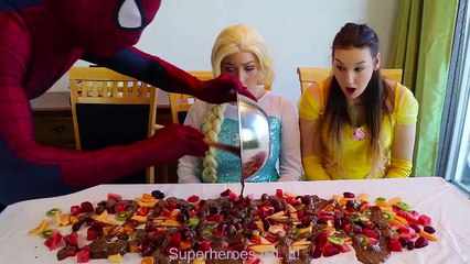 Frozen Elsa BASHING GIANT CHOCOLATE EASTER EGG challenge w  Belle Spiderman Fun Superhero IRL | Superheroes | Spiderman | Superman | Frozen Elsa | Joker