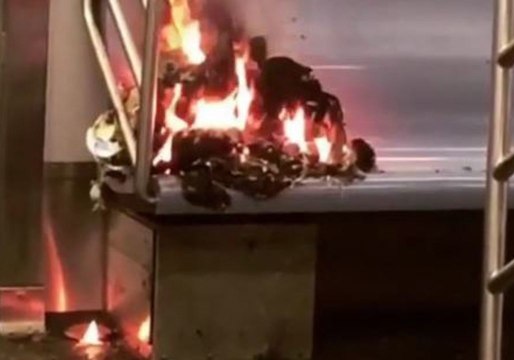 Item Goes Up in Flames on NYC Subway