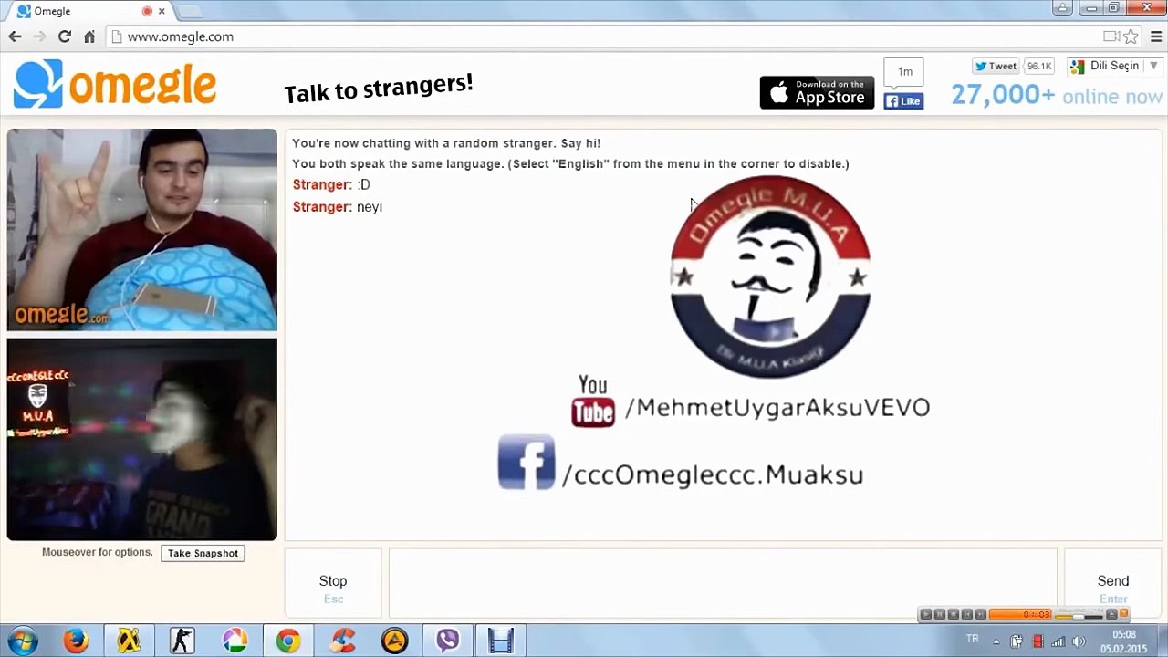 Omegle Sütyenli Kız Şakası