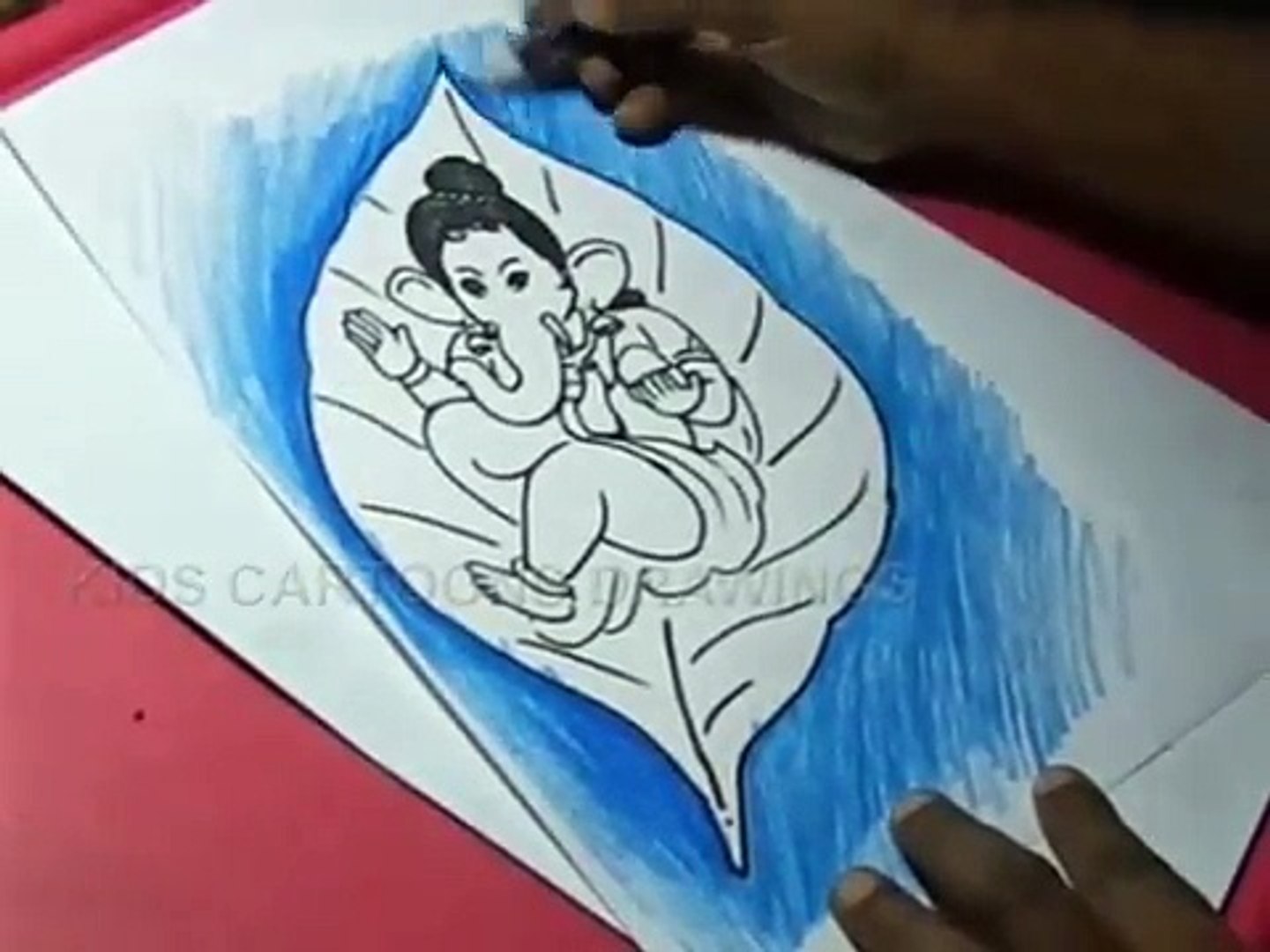 How to Draw Leaf Ganesha Drawing for Kids Step by step - video Dailymotion